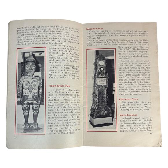 VTG 1970 Original "RIPLEY'S BELIEVE IT OR NOT! Museum" Soft Cover Book Booklet - Picture 11 of 12